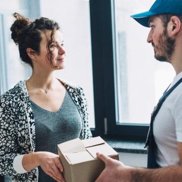 Restaurant staff preparing an order for pickup